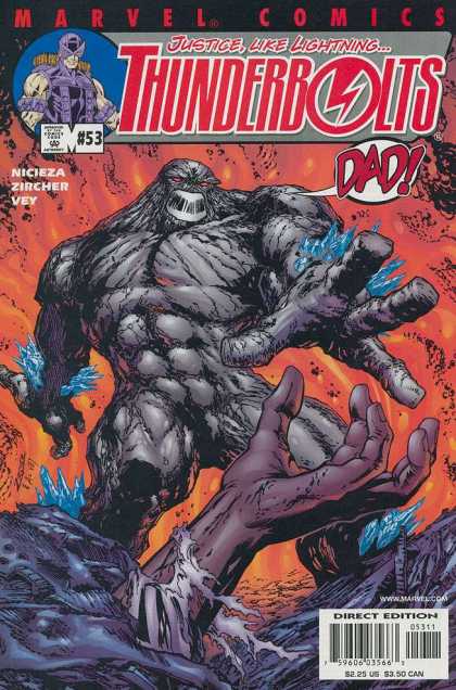 Thunderbolts 53 - Justice Like Liightning - Dad - Purple Hand - Monster - Marvel Comics