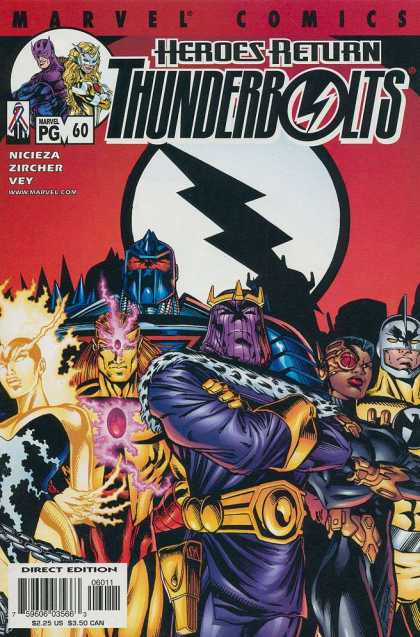 Thunderbolts 60 - Marvel Thunder - Heroes Return - Nicieza Zircher Vey - Thunder Comics - Direct Edition