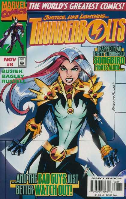 Thunderbolts 8 - Marvel - Comics - Entertainment - Girl - Songbird - Mark Bagley