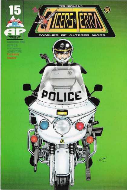 Tigers of Terra 15 - Police - Motorcycle - Helmet - Green - Famile Of Altered Wars