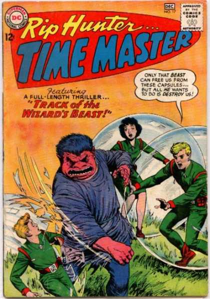 Time Master 17 - Rip Hunter - Tracks Of The Wizards Beast - Bubble - Black Hair - Green Suit