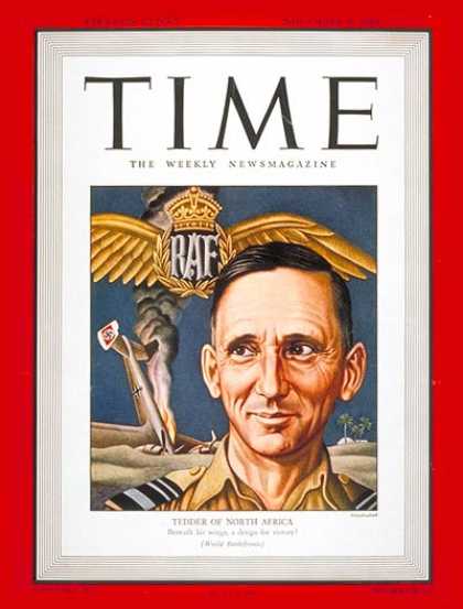 Time - Sir Arthur Tedder - Nov. 9, 1942 - Great Britain - Military - World War II - Avi