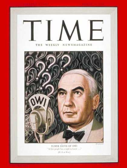 Time - Elmer Davis - Mar. 15, 1943 - Radio - World War II - Broadcasting