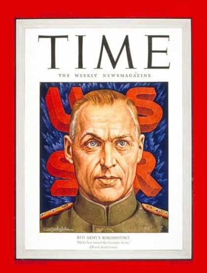 Time - Konstantin Rokossovsky - Aug. 23, 1943 - Russia - Military - World War II