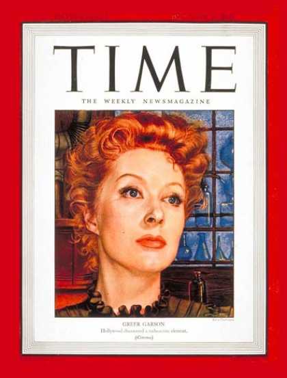 Time - Greer Garson - Dec. 20, 1943 - Actresses - Movies - Broadway