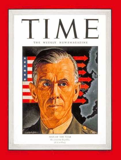 Time - General George Marshall, Man of the Year - Jan. 3, 1944 - George Marshall - Pers