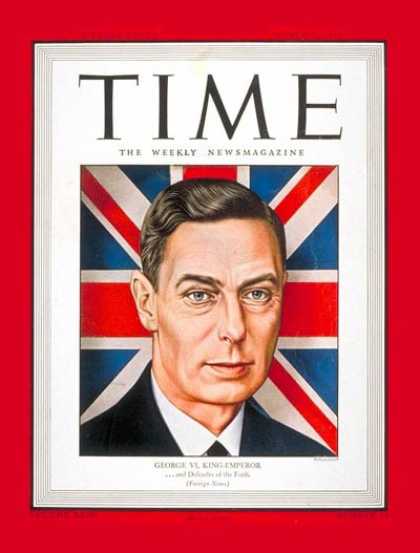 Time - King George VI - Mar. 6, 1944 - Royalty - Great Britain