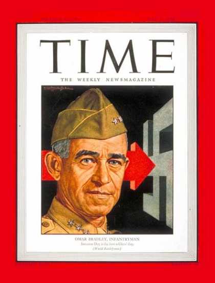 Time - Lt. Gen. Omar Bradley - May 1, 1944 - Omar Bradley - World War II - Military - A