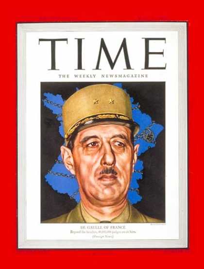 Time - Charles DeGaulle - May 29, 1944 - France - World War II