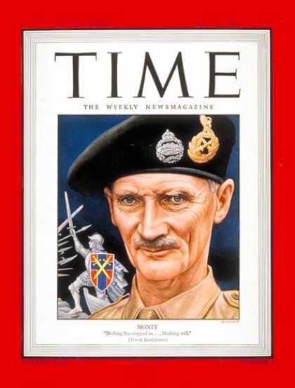 Time - General Montgomery - July 10, 1944 - World War II - Military - Army - Generals