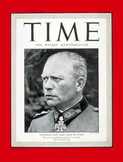Time - Heinz Guderian - Aug. 7, 1944 - World War II - Germany - Military
