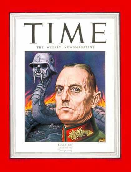 Time - Marshal von Rundstedt - Aug. 21, 1944 - World War II - Germany - Military