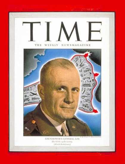 Time - Lt. General Lee - Sep. 25, 1944 - World War II - Army - Generals - Military