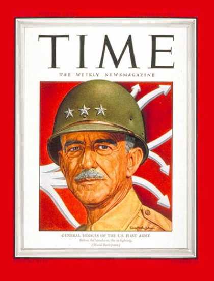 Time - Lt. General Hodges - Oct. 16, 1944 - World War II - Generals - Military