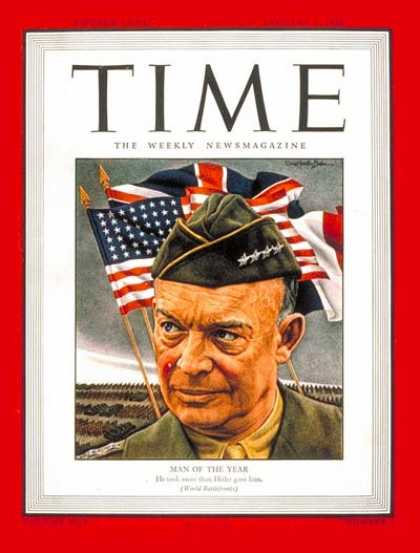Time - General Dwight Eisenhower, Man of the Year - Jan. 1, 1945 - Dwight Eisenhower -