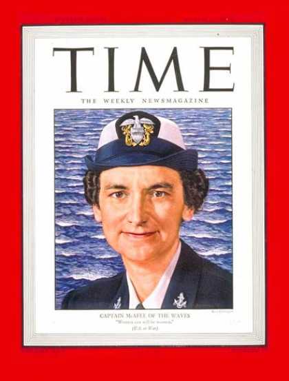 Time - Capt. Mildred McAfee - Mar. 12, 1945 - World War II - Military - Navy