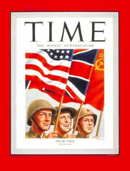 Time - The Big Three - May 14, 1945 - World War II - Russia - Great Britain - Military