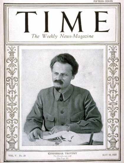 Time - Leon Trotsky - May 18, 1925 - Russia - Revolutionaries