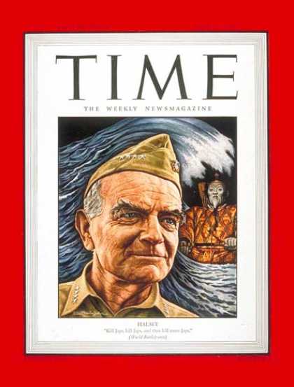 Time - Adm. William Halsey - July 23, 1945 - Admirals - Navy - World War II - Military