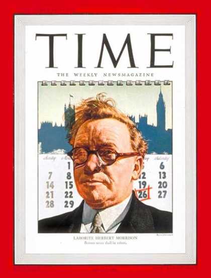 Time - Herbert Morrison - July 29, 1946 - Great Britain