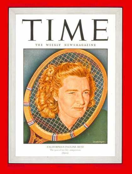 Time - Pauline Betz - Sep. 2, 1946 - Tennis - Sports