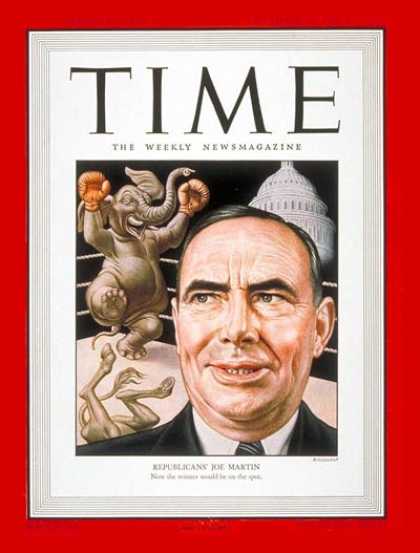 Time - Joe Martin - Nov. 18, 1946 - Congress - Politics