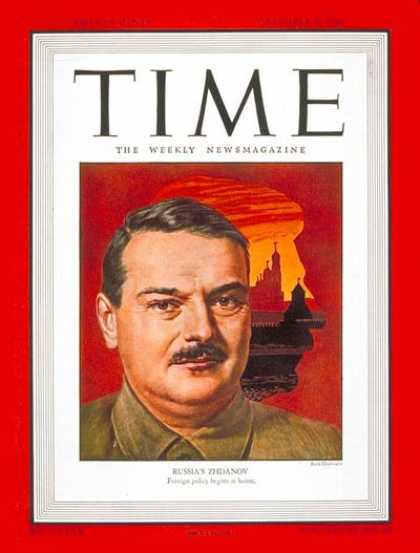 Time - Andrei A. Zhdanov - Dec. 9, 1946 - Russia - Communism