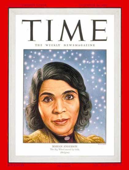 Time - Marian Anderson - Dec. 30, 1946 - Opera - Singers - Music