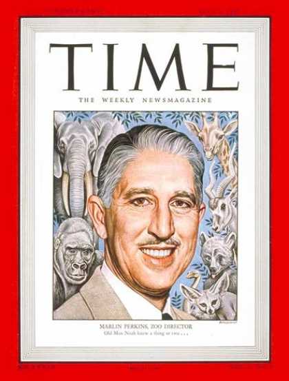 Time - Marlin Perkins - July 7, 1947 - Television - Zoos - Wildlife - Broadcasting