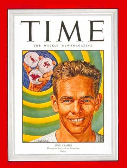 Time - Jake Kramer - Sep. 1, 1947 - Tennis - Sports