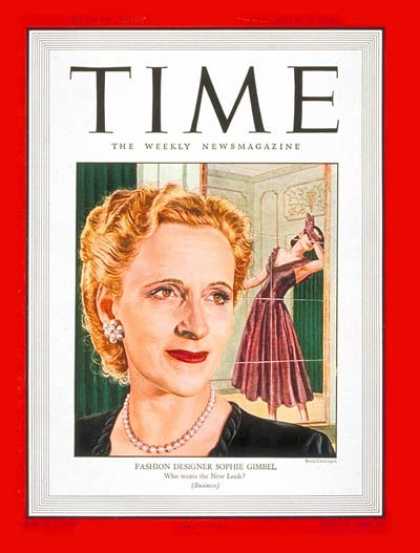 Time - Sophie Gimbel - Sep. 15, 1947 - Fashion - Design - Women
