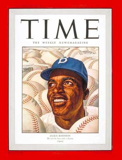 Time - Jackie Robinson - Sep. 22, 1947 - Baseball - Blacks - Most Popular - Sports