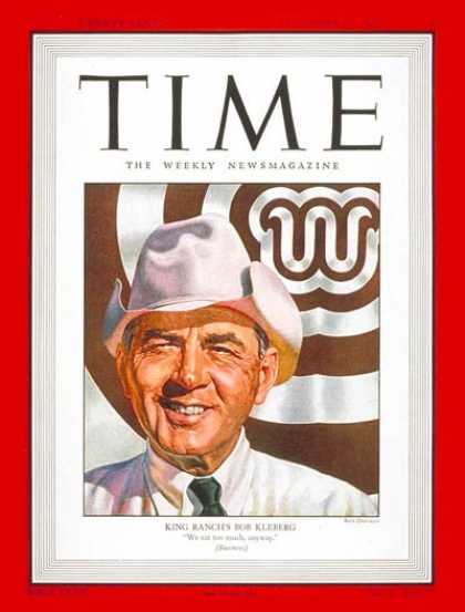 Time - Robert J. Kleberg, Jr. - Dec. 15, 1947 - Agriculture - Genetics