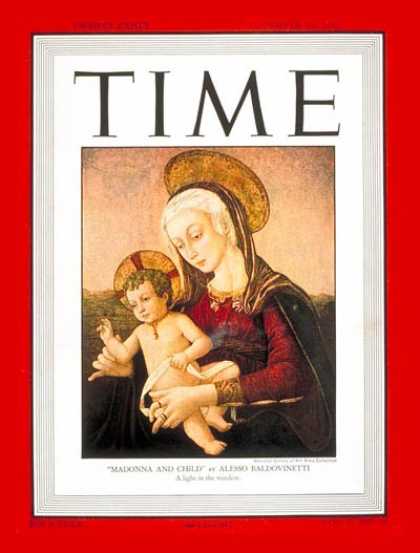 Time - Madonna and Child - Dec. 29, 1947 - Mary - Jesus - Painters - Religion - Art