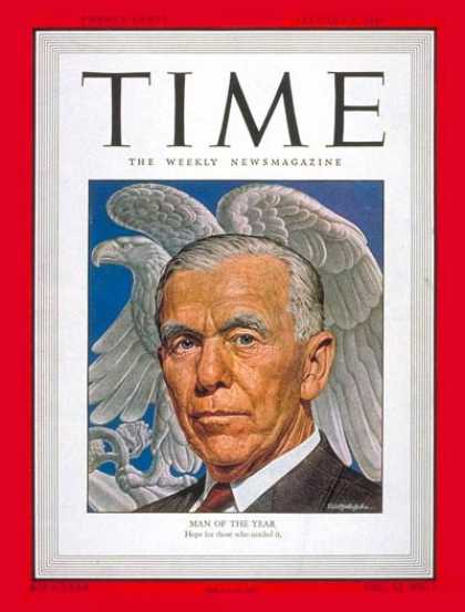 Time - George C. Marshall, Man of the Year - Jan. 5, 1948 - George Marshall - Person of