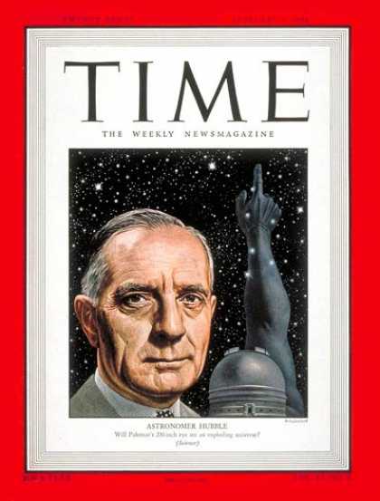 Time - Edwin P. Hubble - Feb. 9, 1948 - Astronomy - Telescopes - Science & Technology