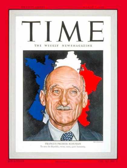 Time - Robert Schuman - Mar. 1, 1948 - France - Premiers