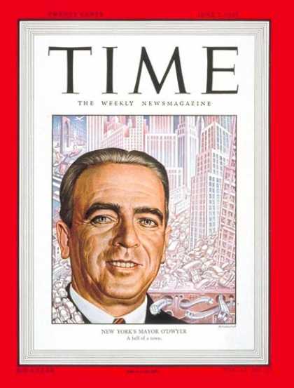 Time - Mayor William O'Dwyer - June 7, 1948 - Mayors - Cities - New York - Politics