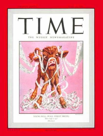Time - Wall Street Bull - June 14, 1948 - Wall Street - Economy