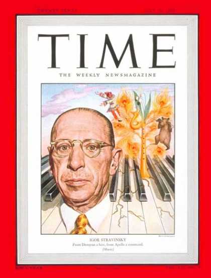 Time - Igor Stravinsky - July 26, 1948 - Composers - Pianists - Classical Music - Music