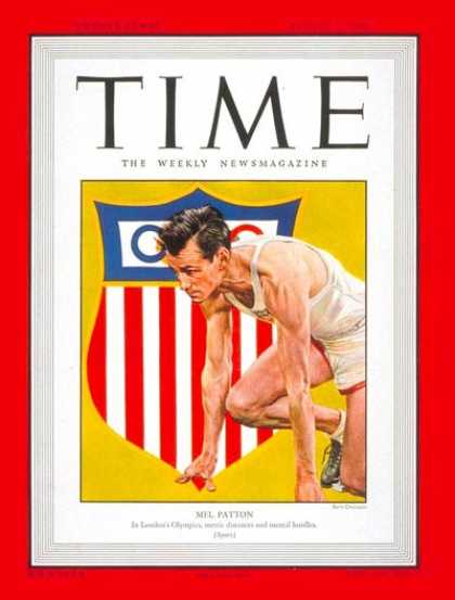 Time - Mel Patton - Aug. 2, 1948 - Olympics - Track & Field - Sports