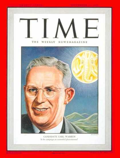 Time - Earl Warren - Sep. 27, 1948 - Politics