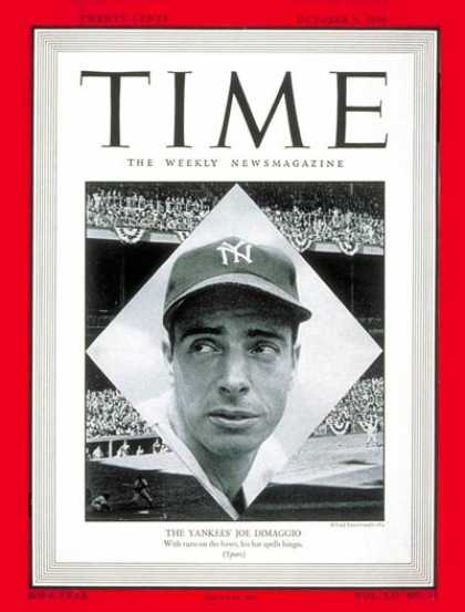 Time - Joe DiMaggio - Oct. 4, 1948 - Baseball - New York - Most Popular - Sports