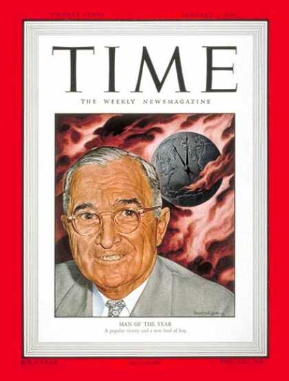 Time - Harry S. Truman, Man of the Year - Jan. 3, 1949 - Harry S. Truman - Person of th