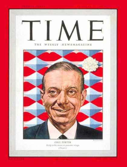 Time - Cole Porter - Jan. 31, 1949 - Composers - Pianists - Music - Broadway