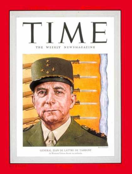 Time - General de Tassigny - Aug. 1, 1949 - France - Military - Generals