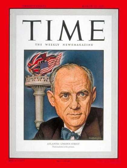 Time - Clarence K. Streit - Mar. 27, 1950 - Journalism - Newspapers - Media