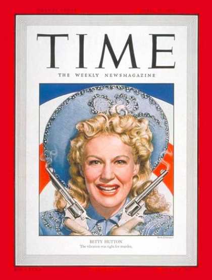 Time - Betty Hutton - Apr. 24, 1950 - Actresses - Movies - Broadway