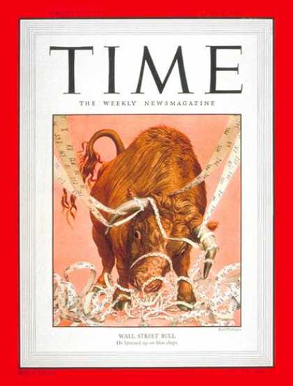 Time - Wall Street Bull - June 5, 1950 - Finance - Economy - Most Popular - Business
