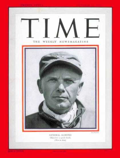 Time - Major General Almond - Oct. 23, 1950 - Army - Military